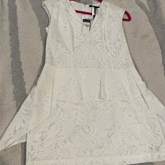 BCBGMaxAzria Dresses & Skirts - BCBG Maxazria “Isabel” White Lace Mini Dress